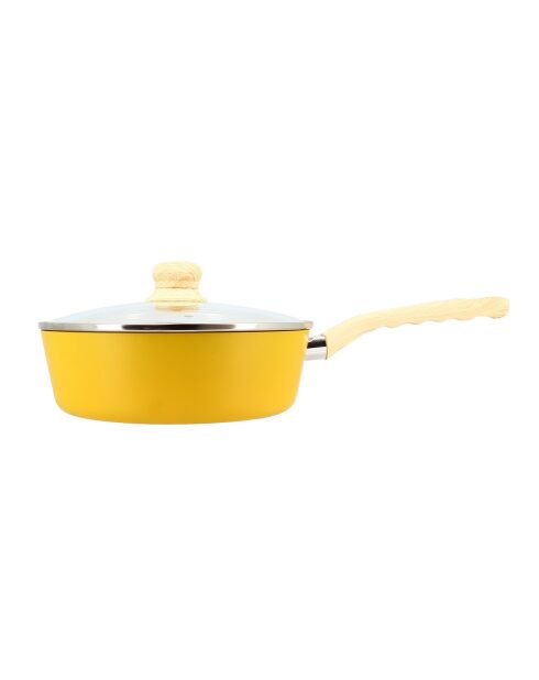 Sauteuse avec couvercle Colorama induction safran - 43.5x25x9 cm