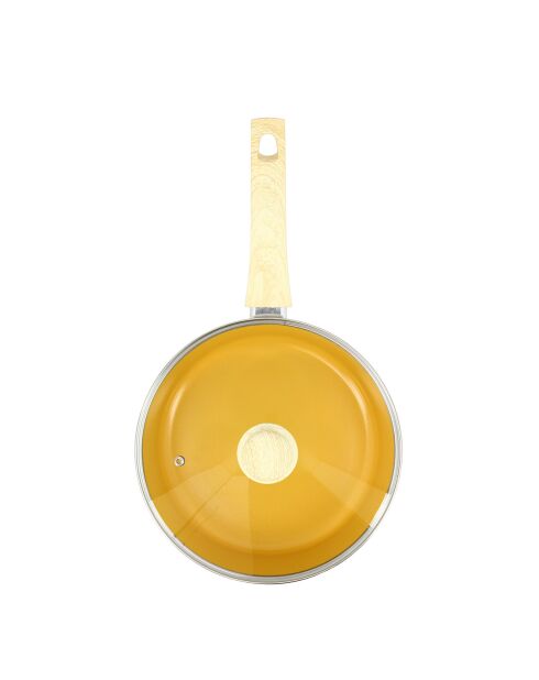 Sauteuse avec couvercle Colorama induction safran - 43.5x25x9 cm