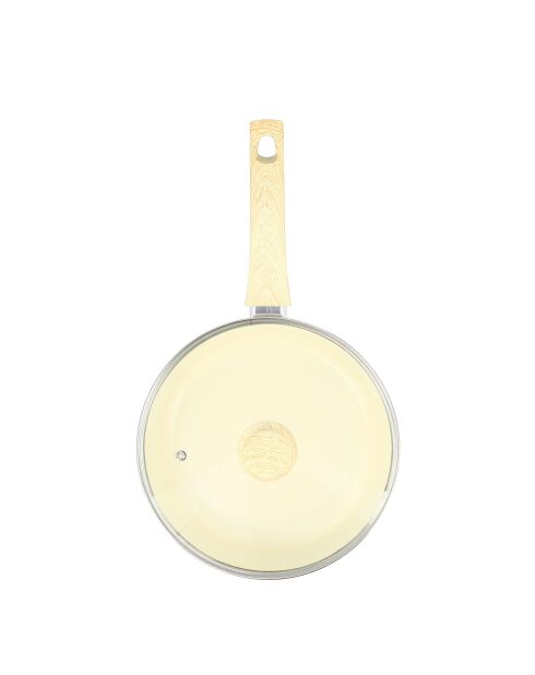 Sauteuse avec couvercle Colorama induction crème - 43.5x25x9 cm