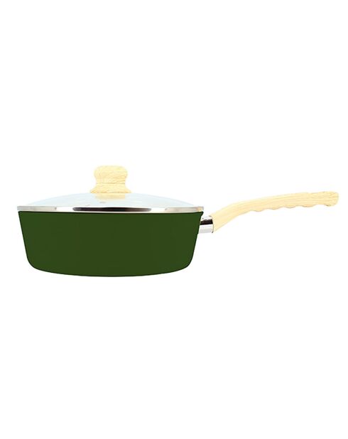 Padella per olive a induzione Colorama con coperchio - 43,5x25x9 cm