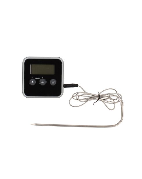 Thermomètre de cuisson électronique Oriane noir - 8x8x1.6 cm