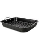 Plat rotisserie Amandine noir - 43x29x6 cm