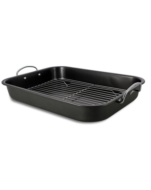 Plat rotisserie Amandine noir - 43x29x6 cm