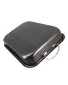 Plat rotisserie Amandine noir - 43x29x6 cm