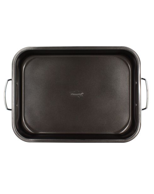 Plat rotisserie Amandine noir - 43x29x6 cm