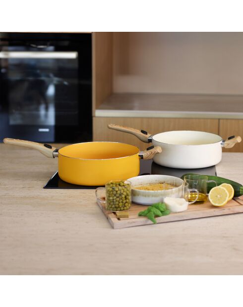 Set culinaire multi-usage Colorama induction crème - D.28 cm