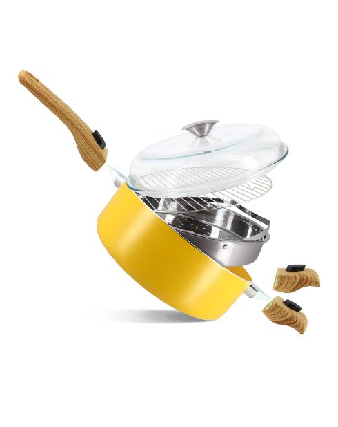 Set culinaire multi-usage Colorama induction safran - D.28 cm