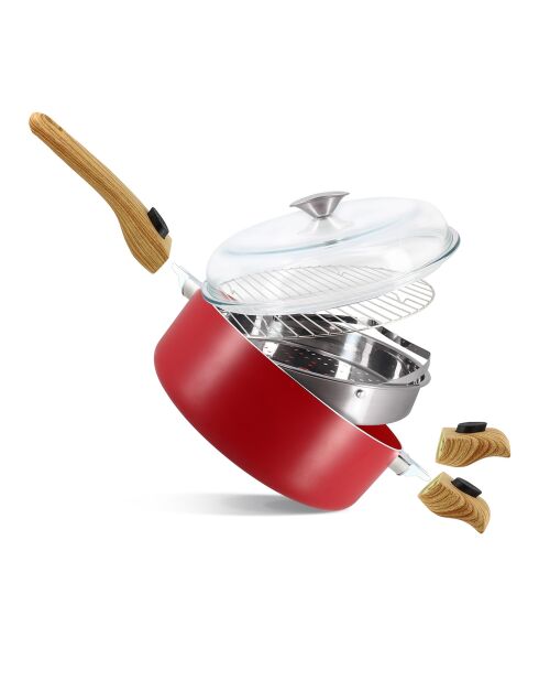 Set culinaire multi-usage Colorama induction magenta - D.28 cm