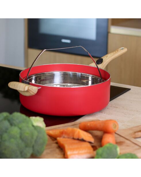 Set culinaire multi-usage Colorama induction magenta - D.28 cm