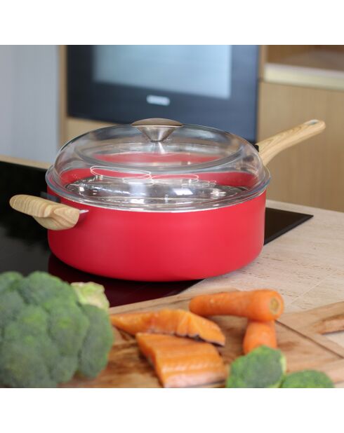 Set culinaire multi-usage Colorama induction magenta - D.28 cm