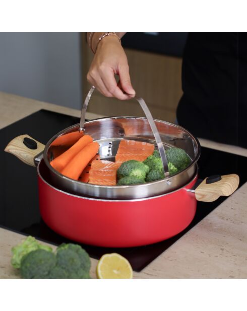 Set culinaire multi-usage Colorama induction magenta - D.28 cm