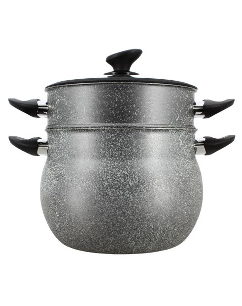Cocina para cuscús con tapa de inducción gris - 30,5 x 30,5 x 28 cm