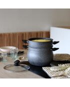 Cocina para cuscús con tapa de inducción gris - 30,5 x 30,5 x 28 cm