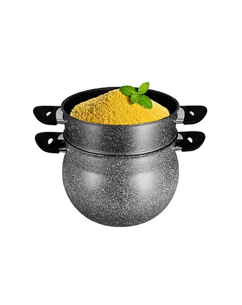 Cocina para cuscús con tapa de inducción gris - 30,5 x 30,5 x 28 cm