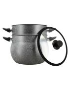 Cocina para cuscús con tapa de inducción gris - 30,5 x 30,5 x 28 cm