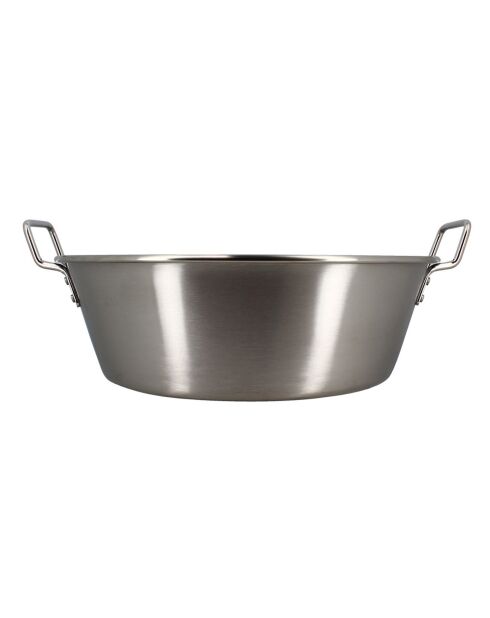 Lavabo con asas gris - 45,5x40,5x17 cm