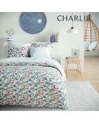 Parure housse de couette Charlie blanc/bleu