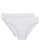 2 Culottes midi Coton Plus Féminine forme midi blanches
