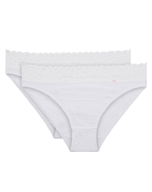 2 Culottes midi Coton Plus Féminine forme midi blanches