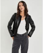 Fausta schwarze Lammlederjacke