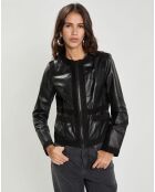 Fausta schwarze Lammlederjacke