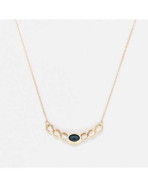 Collier Anastasia Topaze bleu clair 0.57 ct or jaune