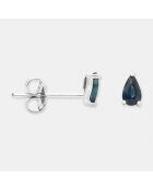 Boucles d'oreilles Ada Saphirs 0.76 ct or blanc