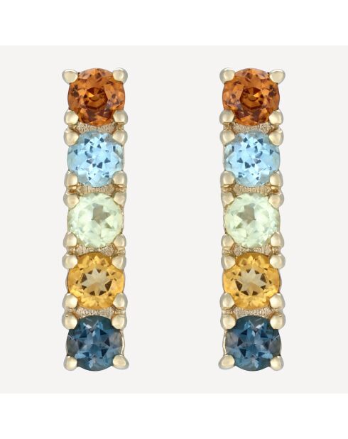 Myla Mix Stones oorbellen 0,41 kt geelgoud