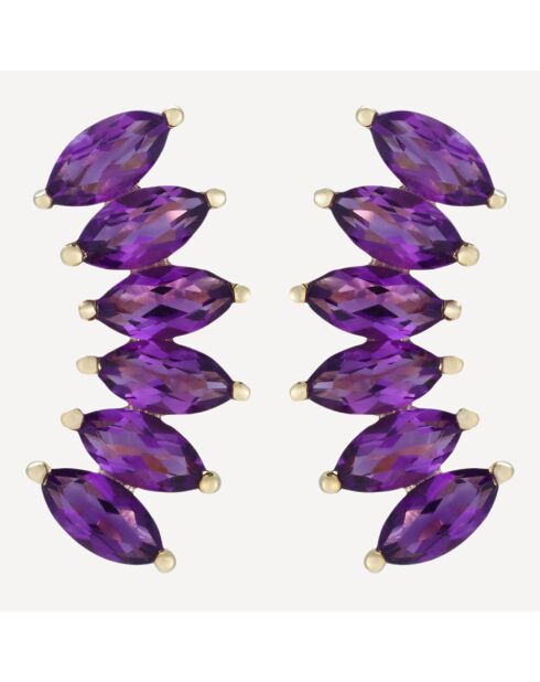 Kori Amethyst Ohrringe 0,97 Karat Gelbgold