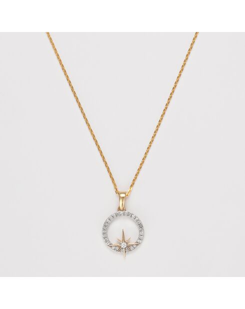 Anhänger Polaris Diamond aus 0,10 Karat Gelbgold