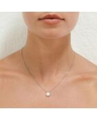 Colgante tipo cojín en oro blanco de 0,15 quilates