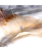 Colgante tipo cojín en oro blanco de 0,15 quilates