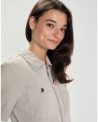 Combinaison en Velours de Cuir Claudiana Vel gris clair