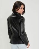 Veste en Cuir d'Agneau Cyrana noire