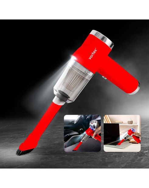Aspirateur à main sans fil rouge