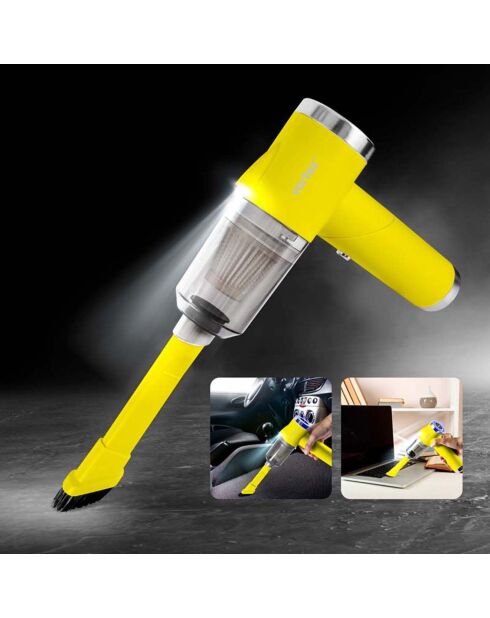 Aspirateur à main sans fil jaune