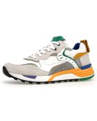 Sneakers en Cuir Bholt blanc/gris/orange