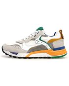 Sneakers en Cuir Bholt blanc/gris/orange