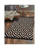 Tapis Cotton noir/blanc - 160x250 cm