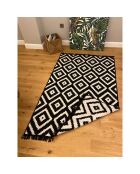 Tapis Cotton noir/blanc - 160x250 cm