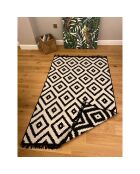Tapis Cotton noir/blanc - 160x250 cm