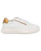 Sneakers en Cuir Hybro blanc/bronze