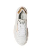 Sneakers en Cuir Hybro blanc/bronze