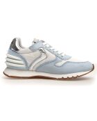Sneakers en Cuir Julia blanc/bleu ciel