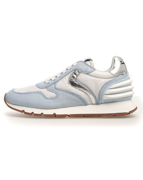 Sneakers en Cuir Julia blanc/bleu ciel