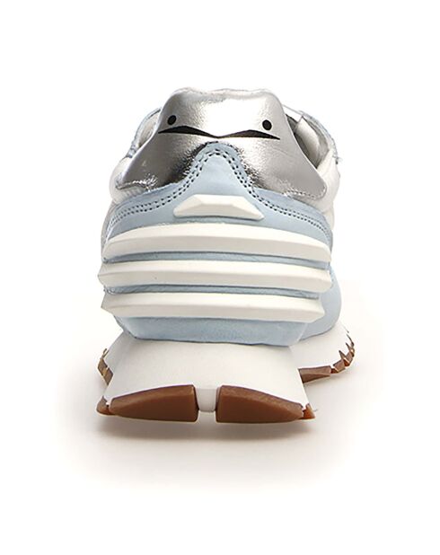Sneakers en Cuir Julia blanc/bleu ciel