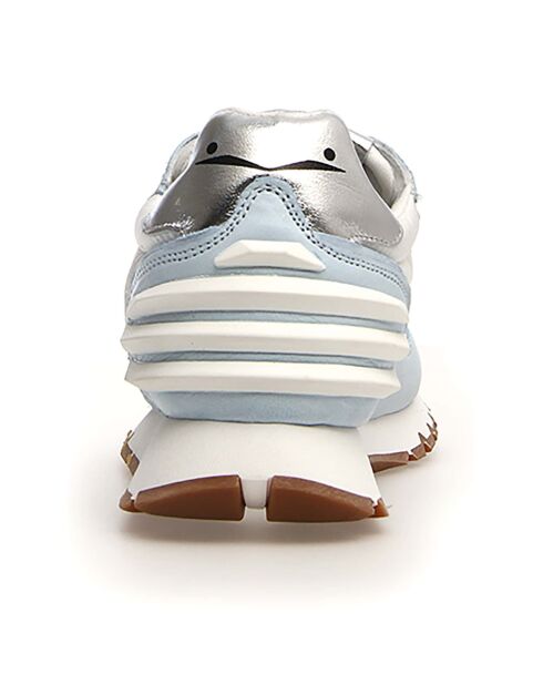 Sneakers en Cuir Julia blanc/bleu ciel