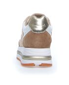 Sneakers en Cuir Maran blanc/beige/argenté