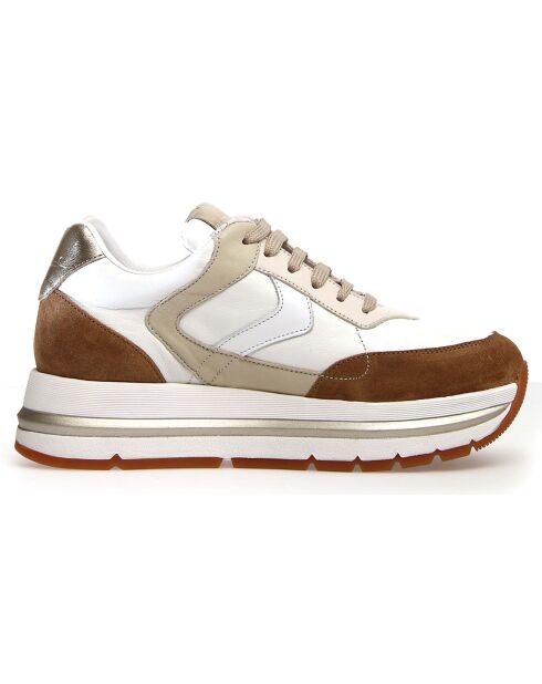 Sneakers en Cuir Maran marron/blanc/beige