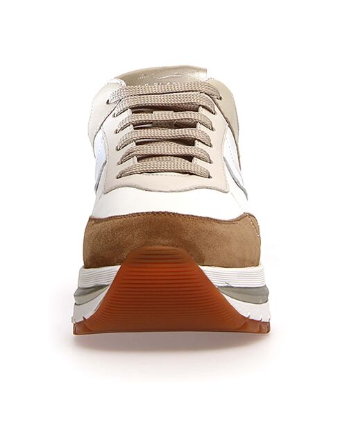 Sneakers en Cuir Maran marron/blanc/beige